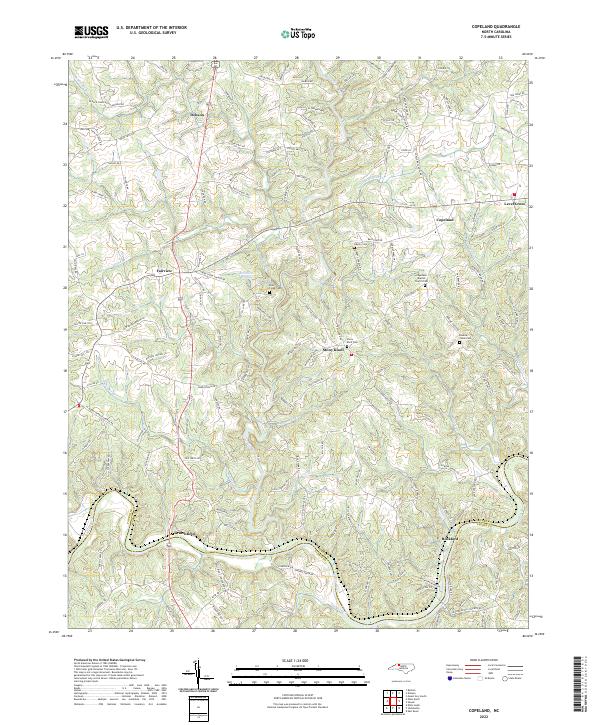 US Topo 7.5-minute map for Copeland NC