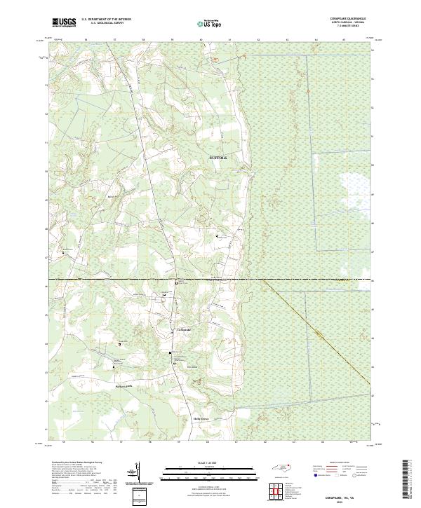 US Topo 7.5-minute map for Corapeake NCVA