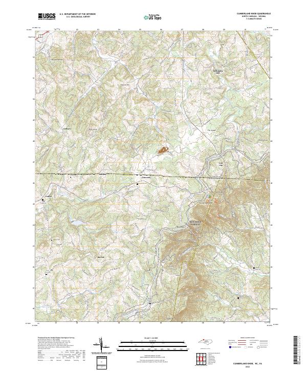 US Topo 7.5-minute map for Cumberland Knob NCVA