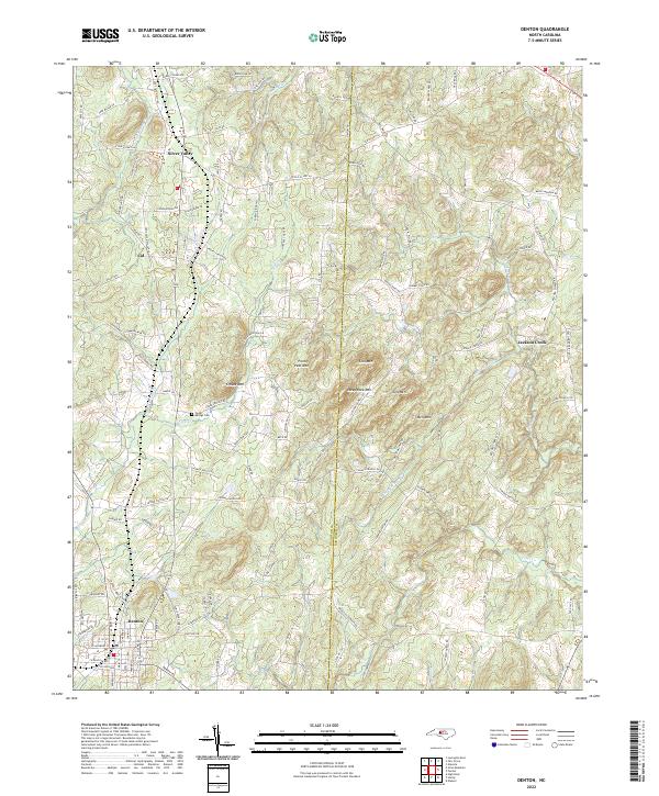 US Topo 7.5-minute map for Denton NC