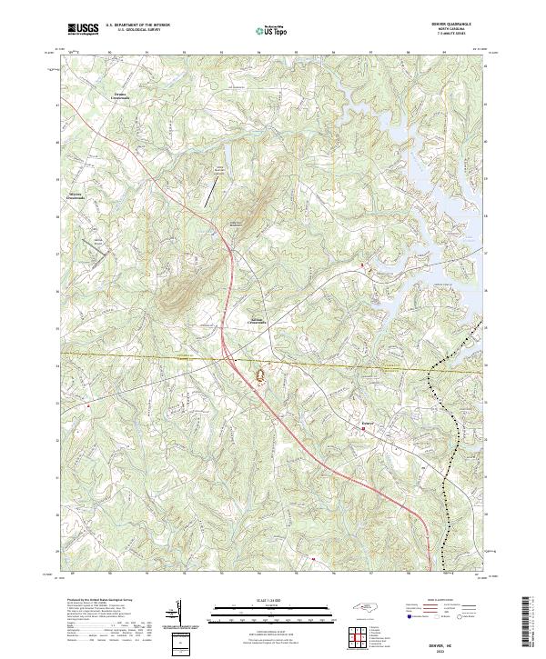 US Topo 7.5-minute map for Denver NC