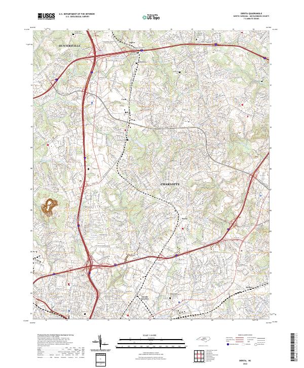 US Topo 7.5-minute map for Derita NC