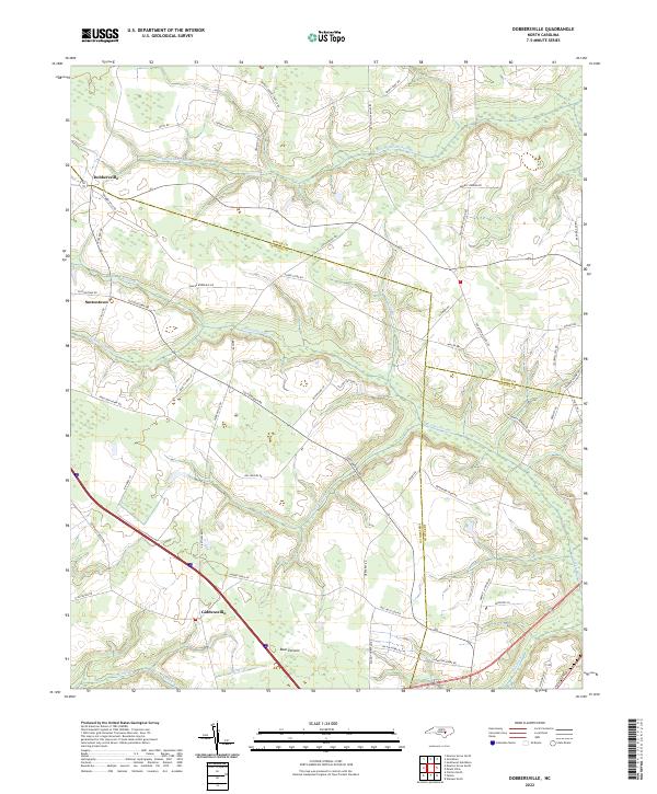 US Topo 7.5-minute map for Dobbersville NC