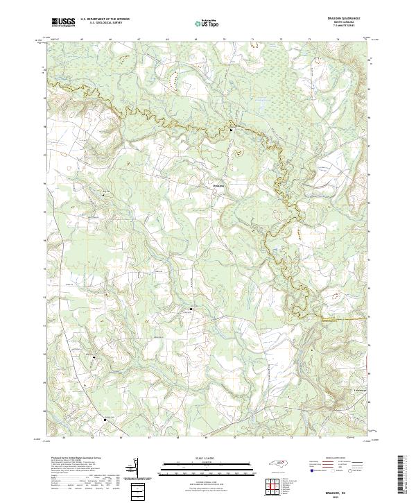 US Topo 7.5-minute map for Draughn NC