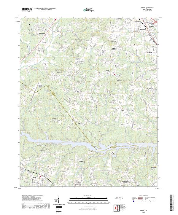 US Topo 7.5-minute map for Drexel NC