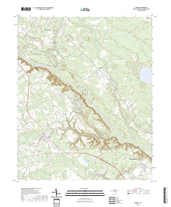 US Topo 7.5-minute map for Dublin NC