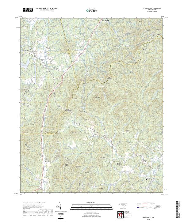 US Topo 7.5-minute map for Dysartsville NC