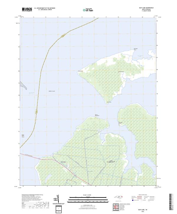 US Topo 7.5-minute map for East Lake NC