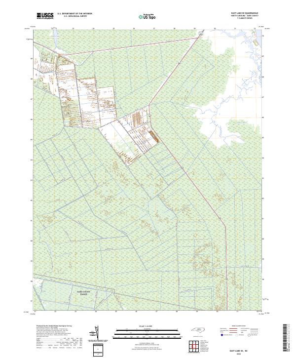 US Topo 7.5-minute map for East Lake SE NC