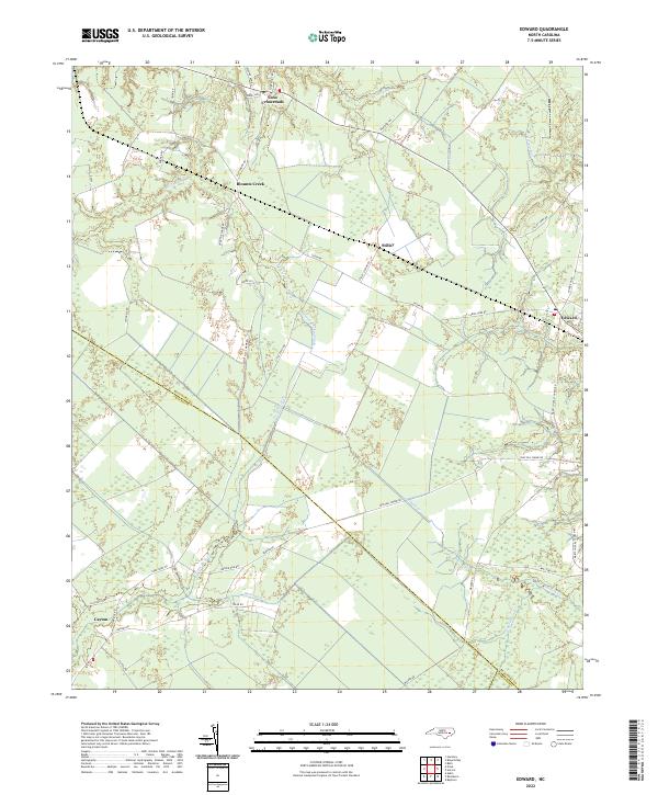 US Topo 7.5-minute map for Edward NC