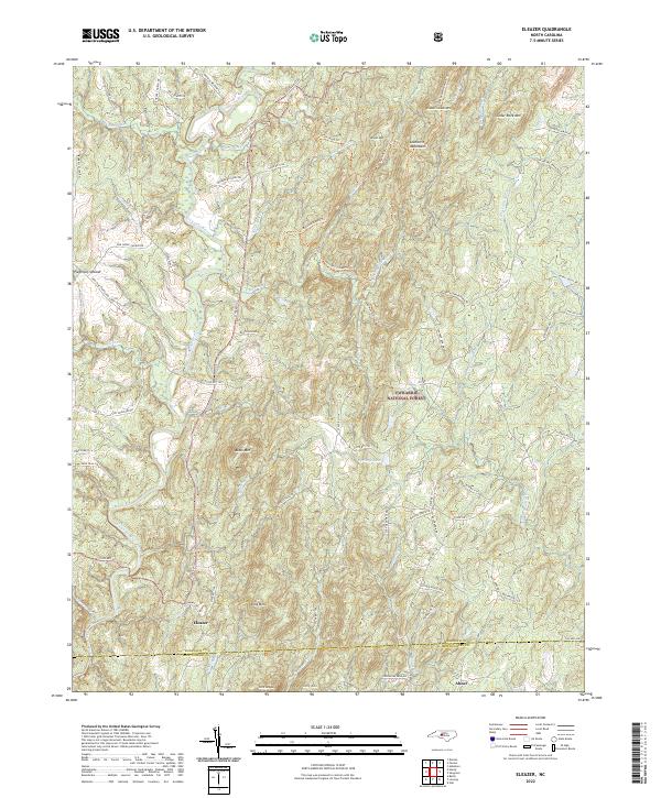 US Topo 7.5-minute map for Eleazer NC