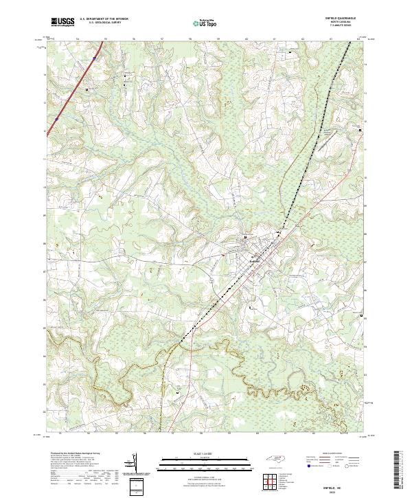 US Topo 7.5-minute map for Enfield NC