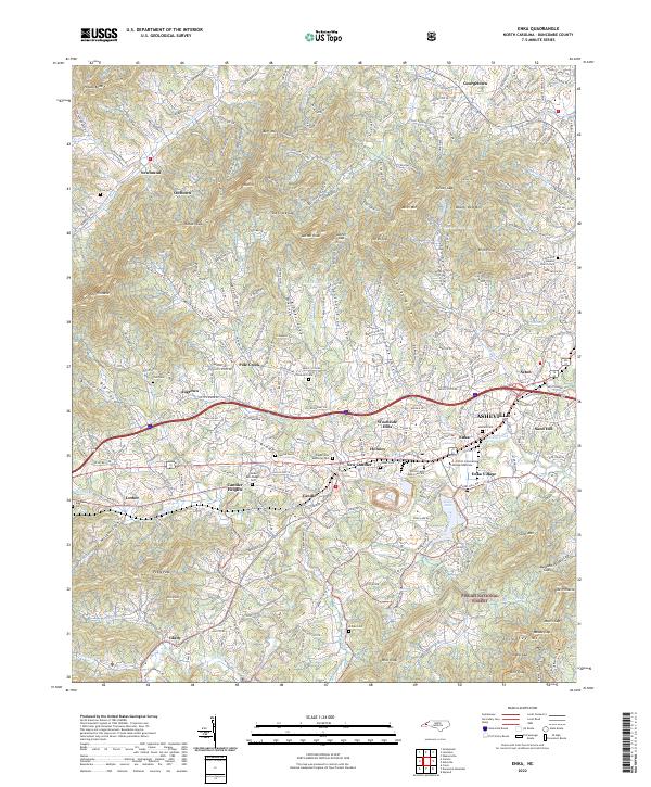 US Topo 7.5-minute map for Enka NC