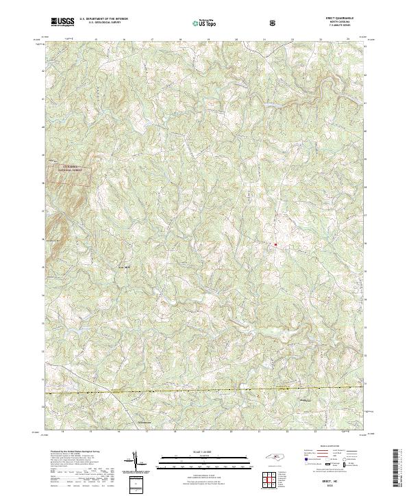 US Topo 7.5-minute map for Erect NC