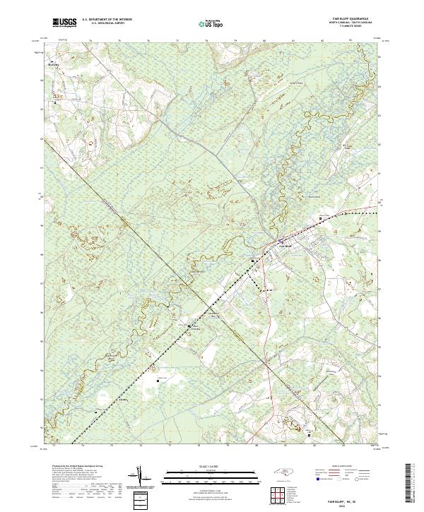 US Topo 7.5-minute map for Fair Bluff NCSC