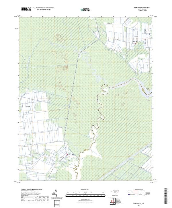 US Topo 7.5-minute map for Fairfield NW NC