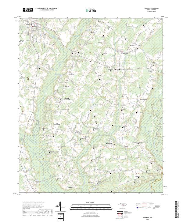 US Topo 7.5-minute map for Fairmont NC