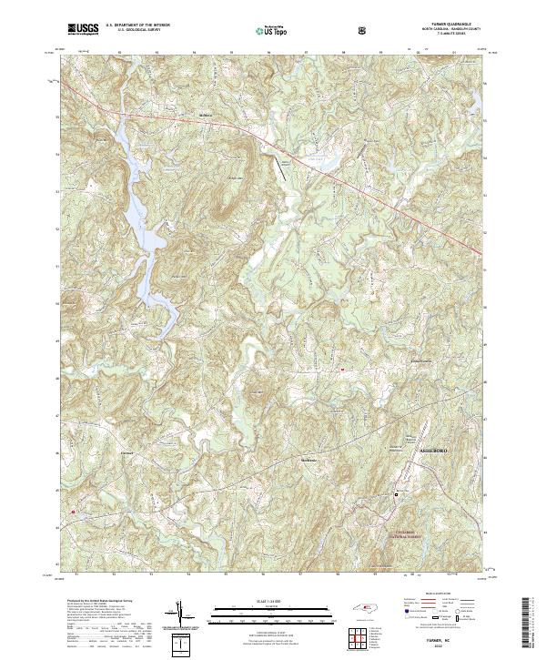 US Topo 7.5-minute map for Farmer NC