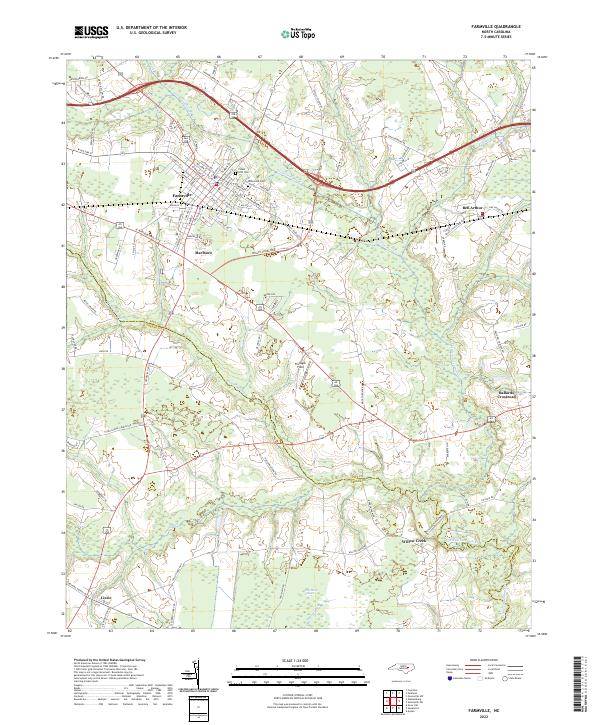 US Topo 7.5-minute map for Farmville NC