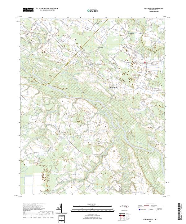 US Topo 7.5-minute map for Fort Barnwell NC