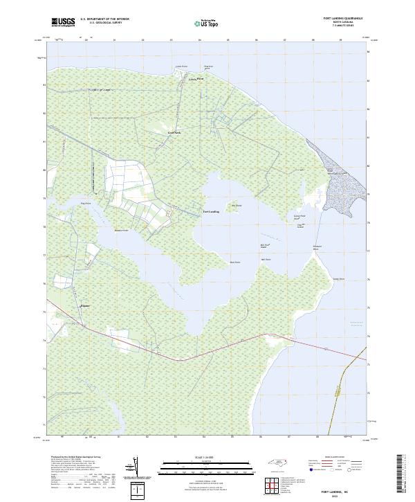 US Topo 7.5-minute map for Fort Landing NC