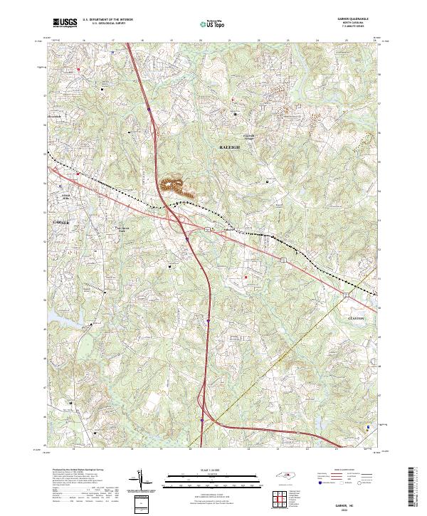 US Topo 7.5-minute map for Garner NC