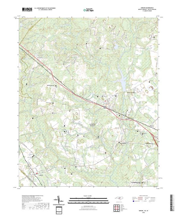 US Topo 7.5-minute map for Gibson NCSC