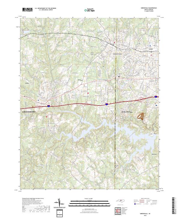 US Topo 7.5-minute map for Gibsonville NC