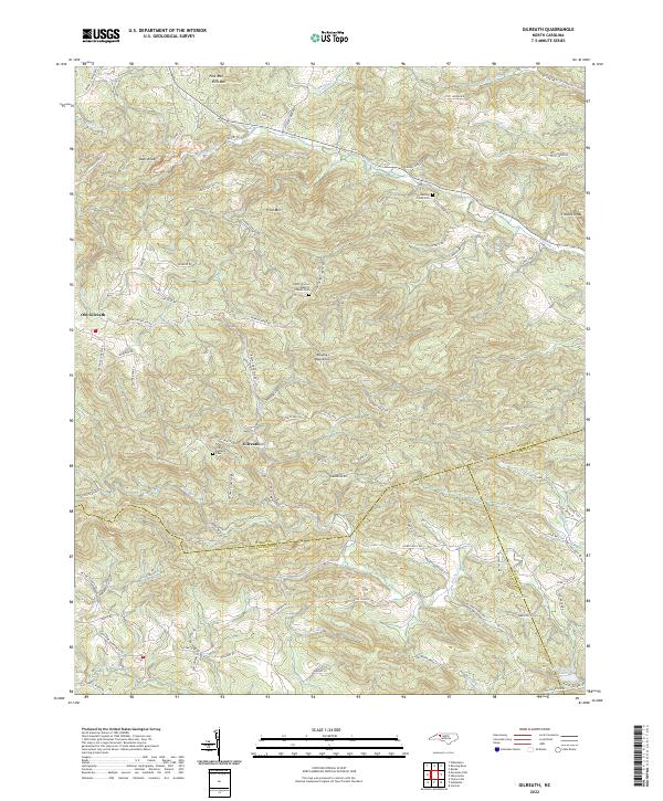 US Topo 7.5-minute map for Gilreath NC