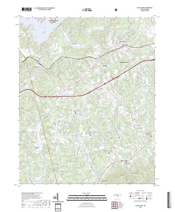 US Topo 7.5-minute map for Glen Alpine NC