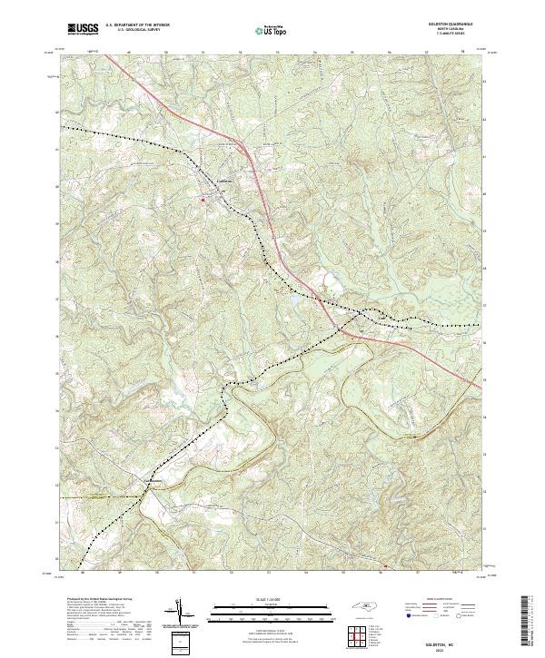 US Topo 7.5-minute map for Goldston NC