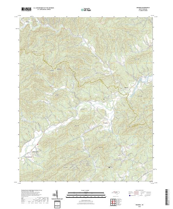 US Topo 7.5-minute map for Grandin NC