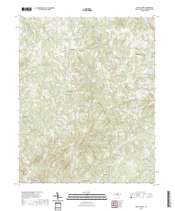 US Topo 7.5-minute map for Grays Chapel NC