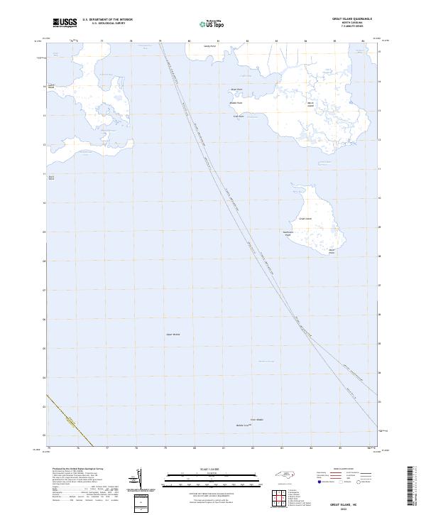 US Topo 7.5-minute map for Great Island NC