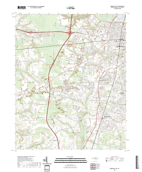 US Topo 7.5-minute map for Greenville SW NC