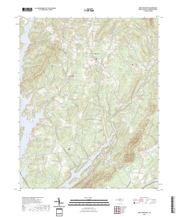 US Topo 7.5-minute map for Grist Mountain NC