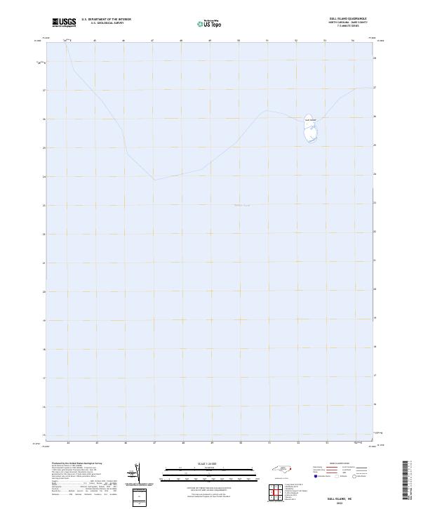 US Topo 7.5-minute map for Gull Island NC