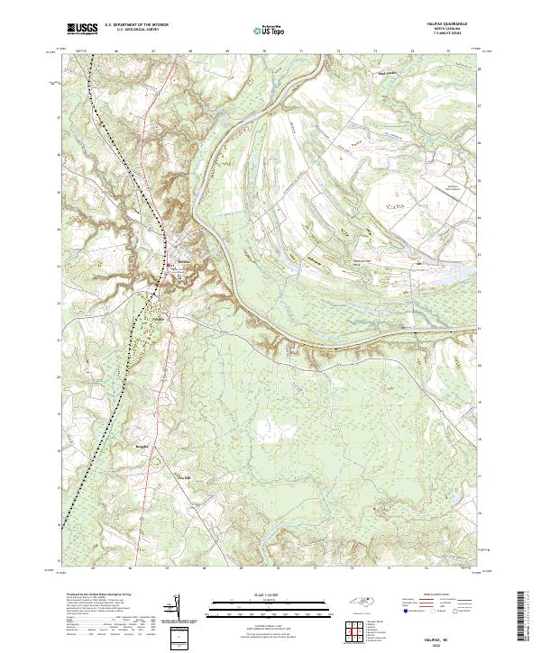 US Topo 7.5-minute map for Halifax NC