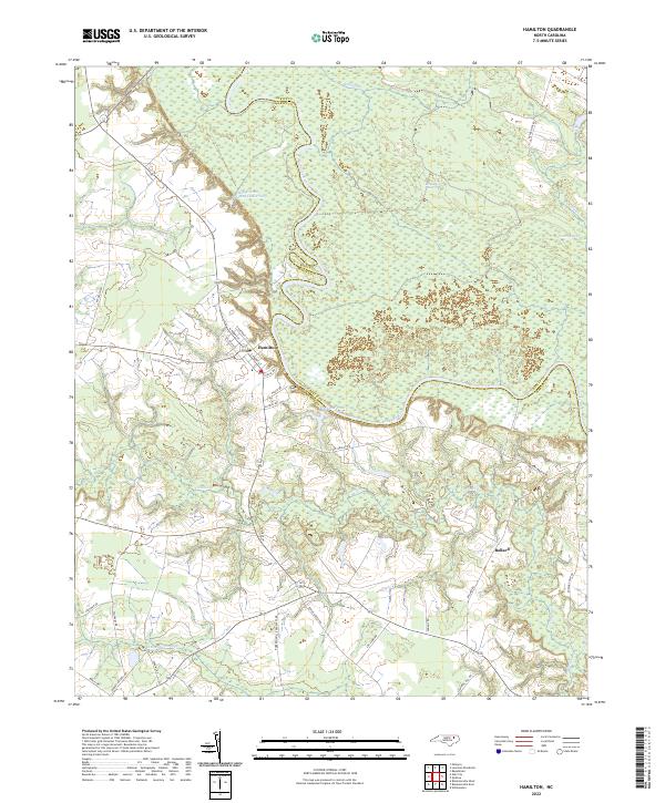 US Topo 7.5-minute map for Hamilton NC