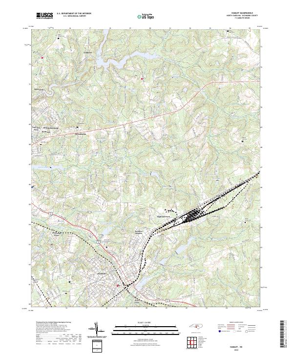 US Topo 7.5-minute map for Hamlet NC