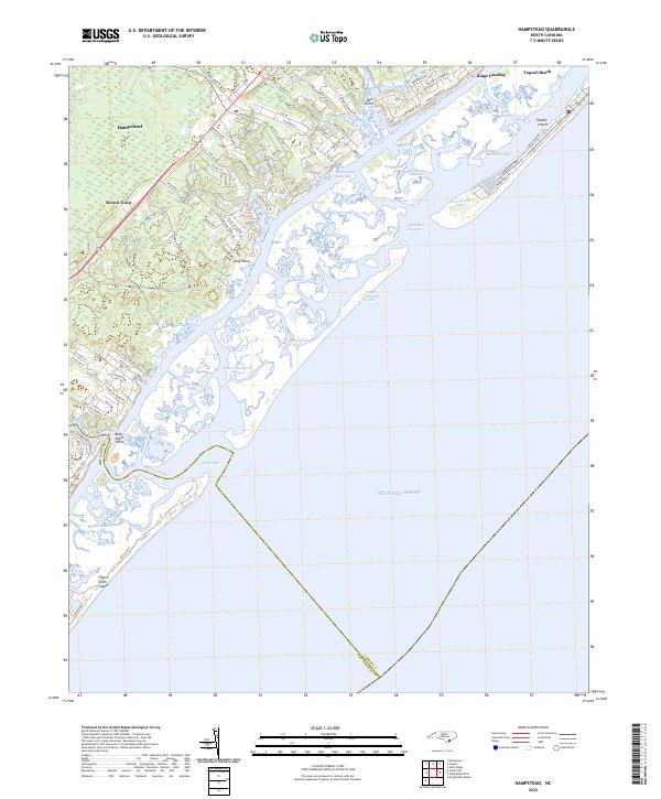 US Topo 7.5-minute map for Hampstead NC