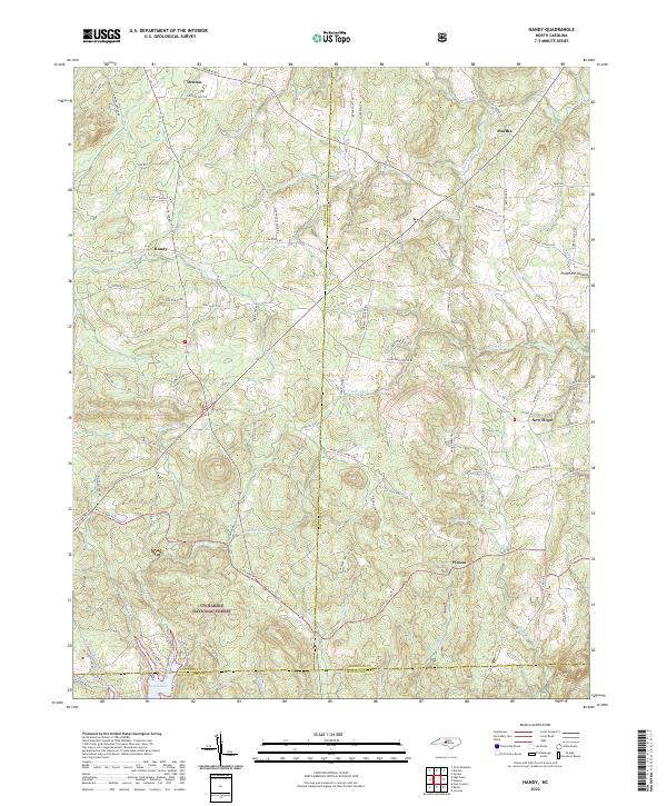 US Topo 7.5-minute map for Handy NC