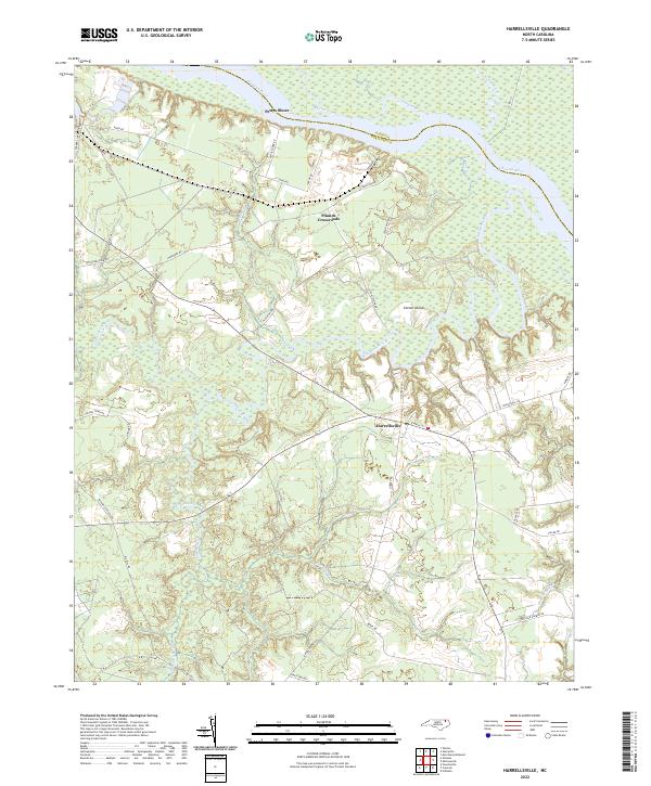 US Topo 7.5-minute map for Harrellsville NC