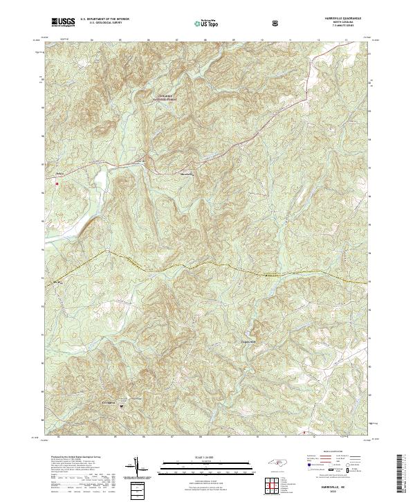 US Topo 7.5-minute map for Harrisville NC