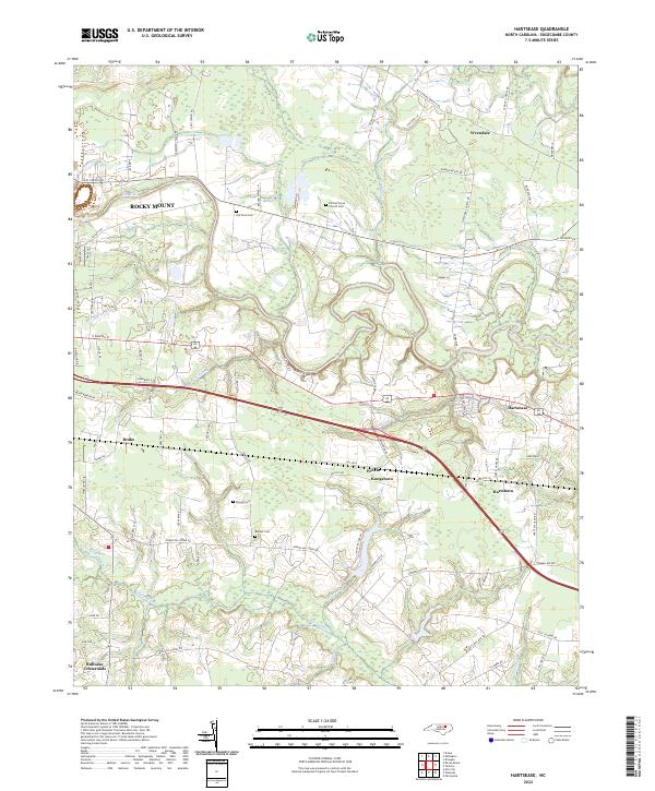 US Topo 7.5-minute map for Hartsease NC