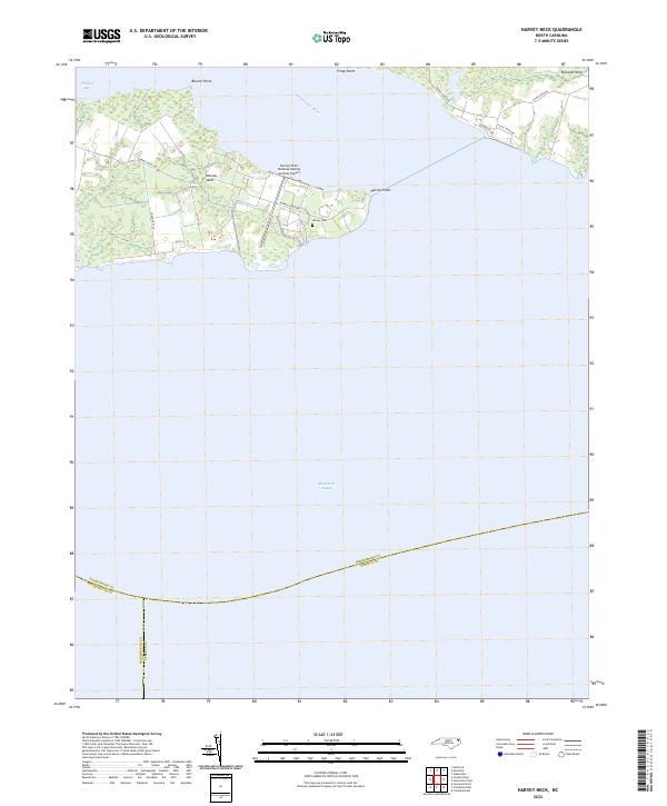 US Topo 7.5-minute map for Harvey Neck NC