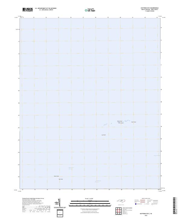 US Topo 7.5-minute map for Hatteras OE N NC