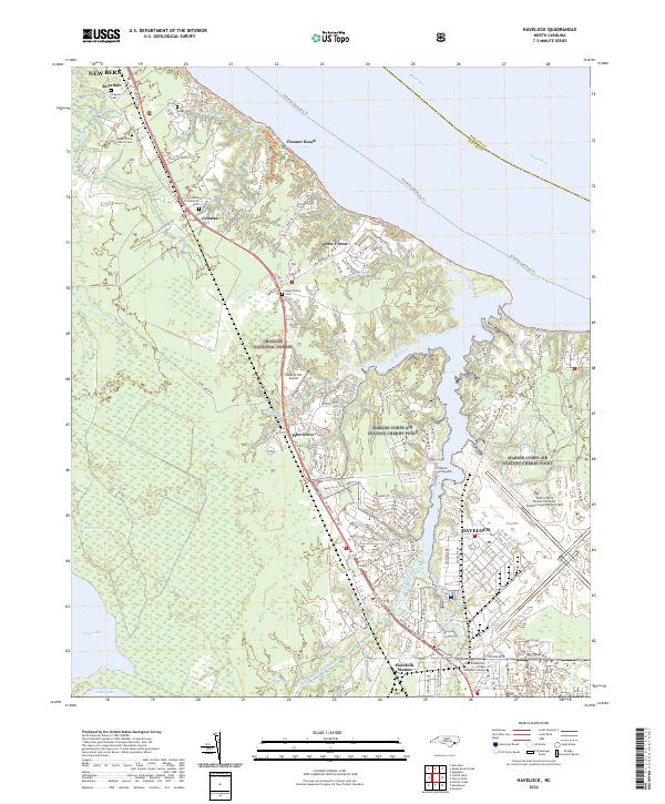 US Topo 7.5-minute map for Havelock NC