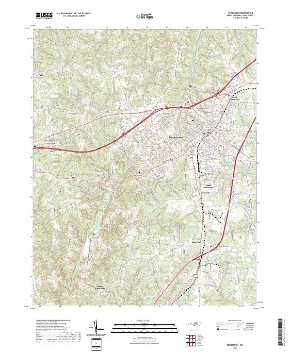 US Topo 7.5-minute map for Henderson NC