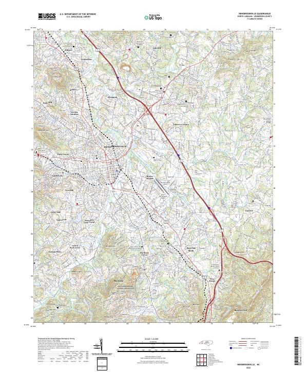 US Topo 7.5-minute map for Hendersonville NC